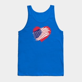 Patriotic USA flag Tank Top